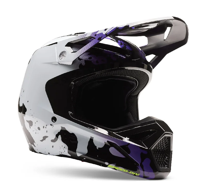 FOX 2023 YOUTH V1 MORPHIC HELMET - BLACK/WHITE