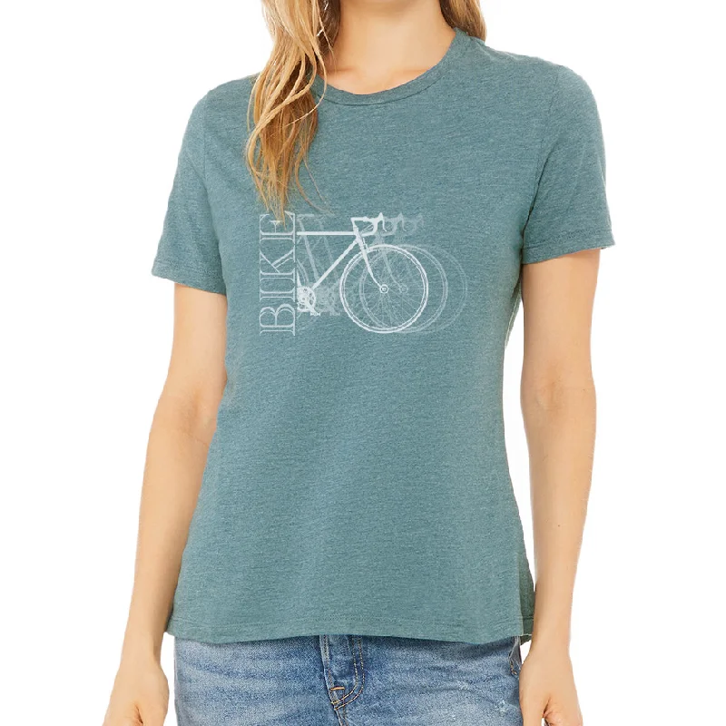 BIKE X3: Ladies' Relaxed Heather CVC Short-Sleeve T-Shirt