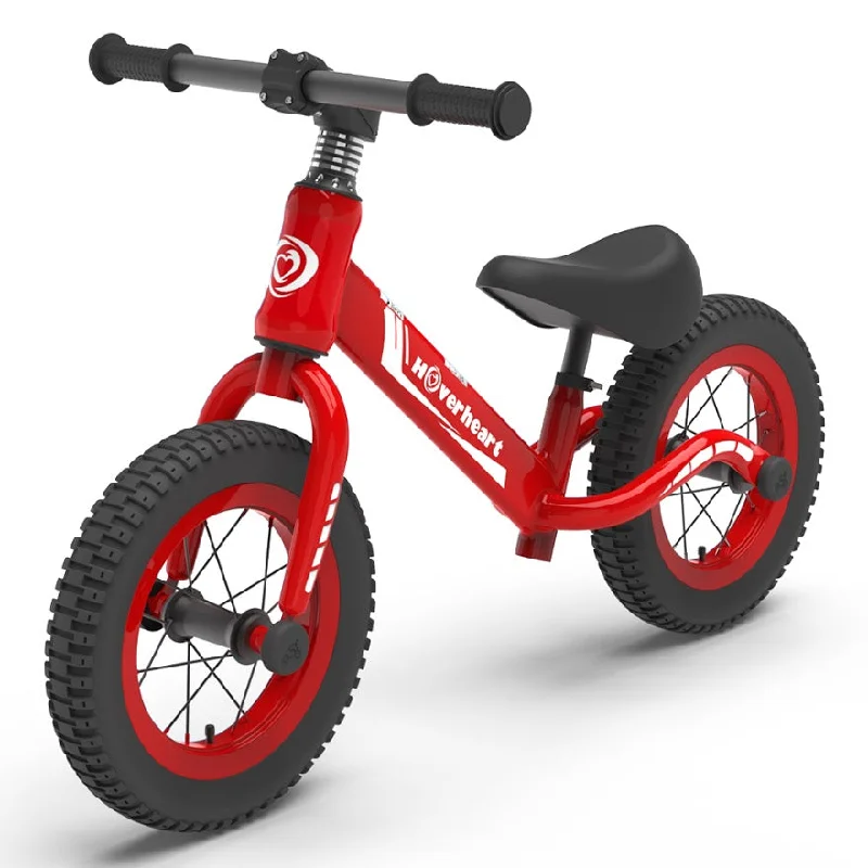 HOVER HEART Lightweight Kid's Balance Bike, 12'' Sports Balance Bike for Toddlers 18~48 Months, 2~4 Years Old with Adjustable seat and Absorbing Pneumatic Tire (Red)