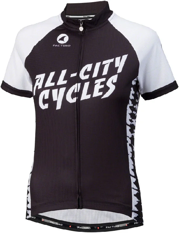 All-City Wangaaa! Jersey - Black/White Short Sleeve Womens Small