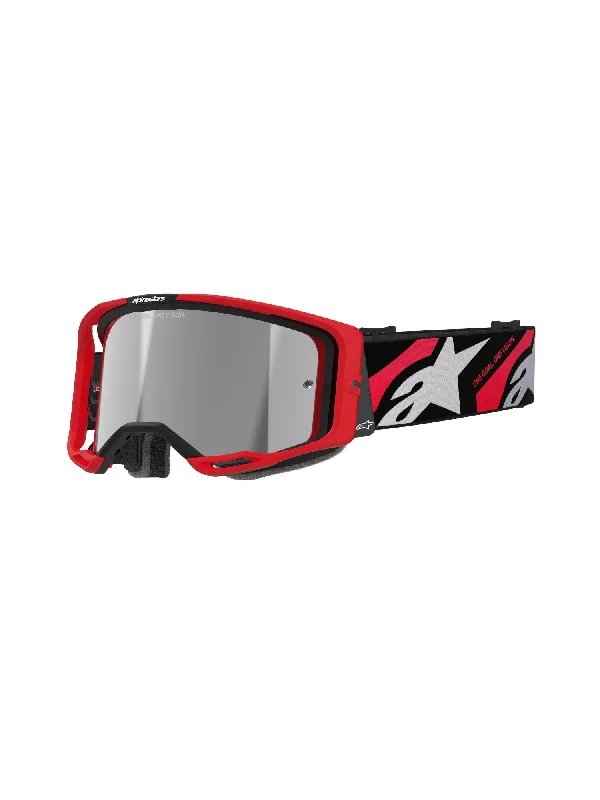 ALPINESTARS VISION 8 LUAR GOGGLES - RED BLACK MIRROR SILVER