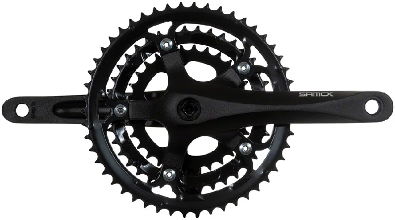 Samox R3s Crankset - 170mm 10-Speed 50/39/30t 130/74 bcd JIS Square Taper BLK