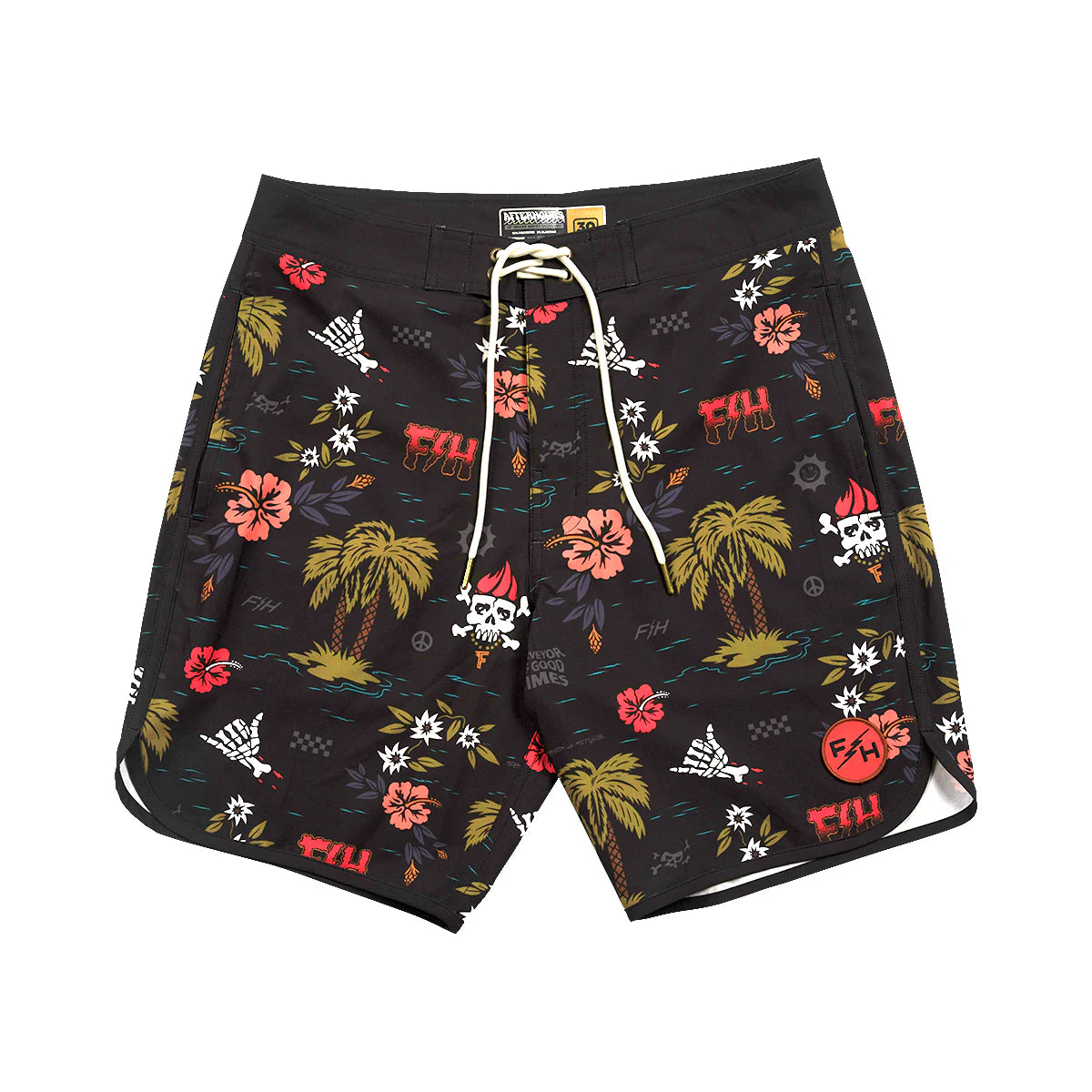 Fasthouse After Hours 3 Pocket Tribe Boardshort - Youth - Black