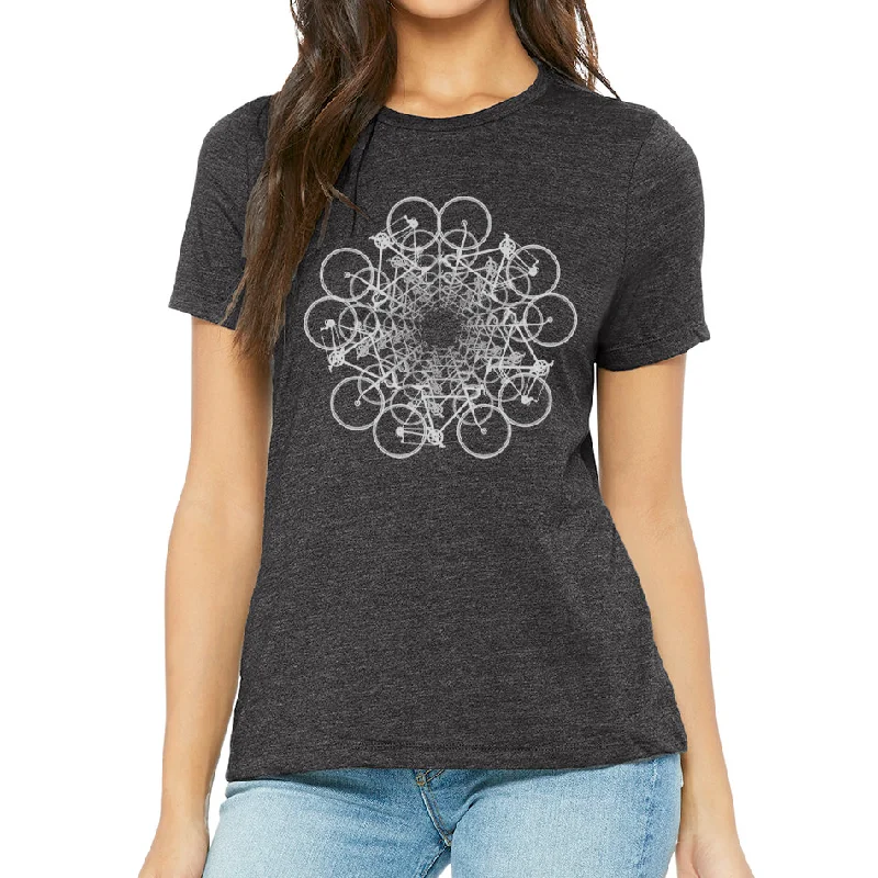 FLOWER CIRCLE: Ladies' Relaxed Heather CVC Short-Sleeve T-Shirt