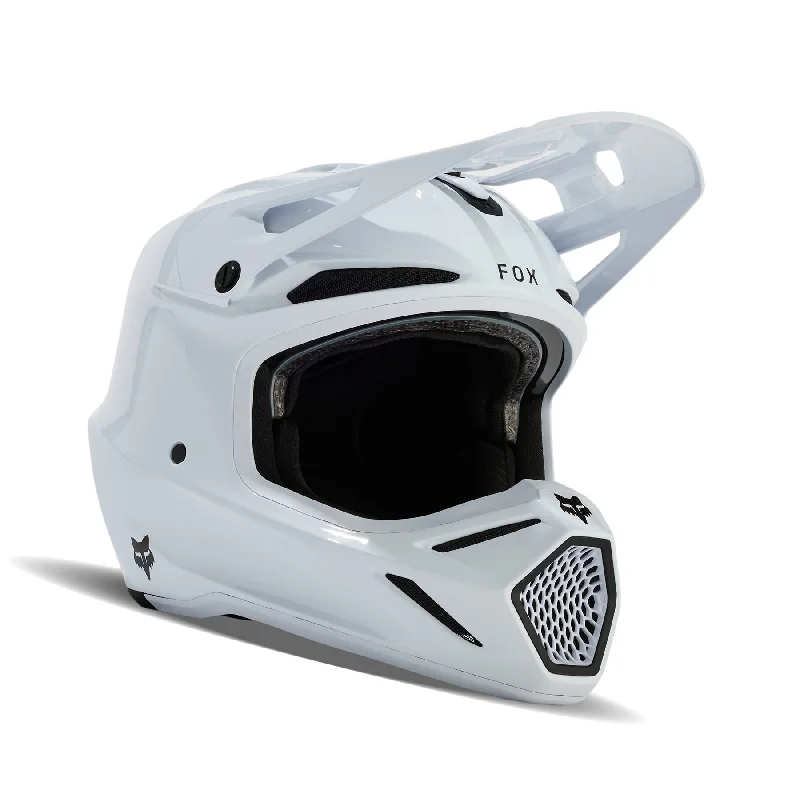 FOX 2025 V3 RS CARBON SOLID HELMET - WHITE