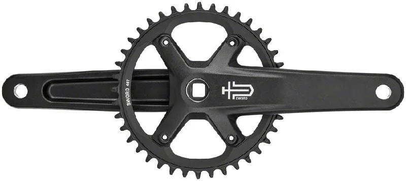 microSHIFT Sword BLK 1x Crankset - 170mm 9/10-Speed 40t 110 Asym BCD JIS Square Taper Spindle Interface BLK