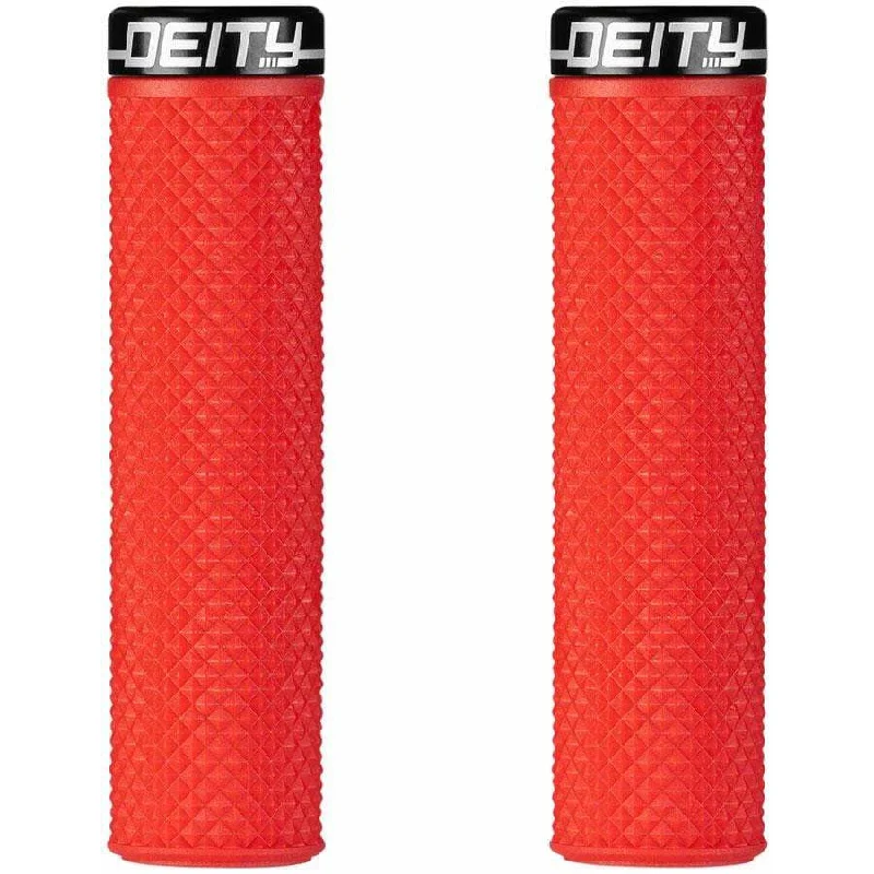 Supracush Bike Handlebar Grips - Red, Lock-On