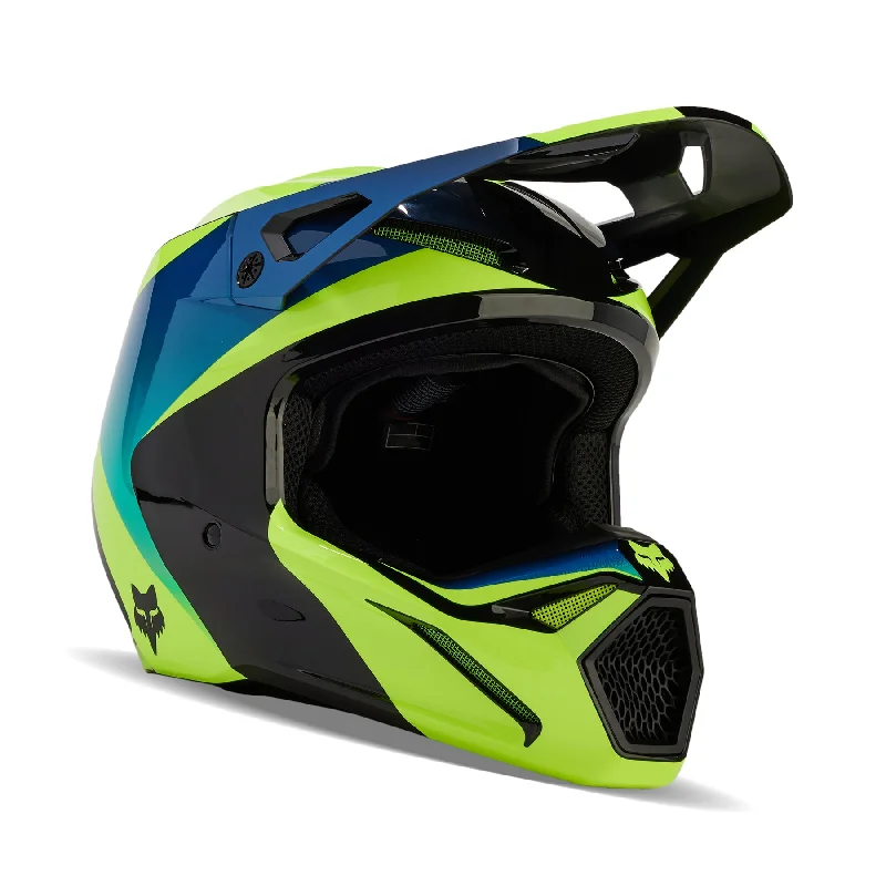 FOX 2024 V1 STREAK HELMET - BLACK/YELLOW