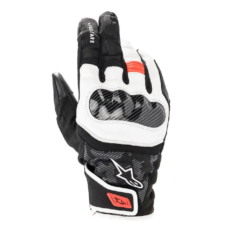 ALPINESTARS SMX Z DRYSTAR GLOVES - BLACK/WHITE/FLUO RED