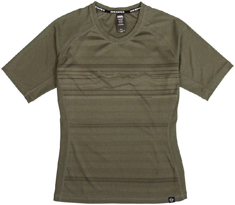 RaceFace Nimby Short Sleeve Jersey - Olive Womens Small