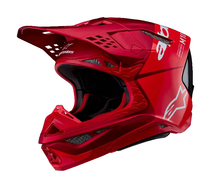 ALPINESTARS 2025 SUPERTECH M10 FLOOD HELMET - RED FLUO/RED MATTE & GLOSS