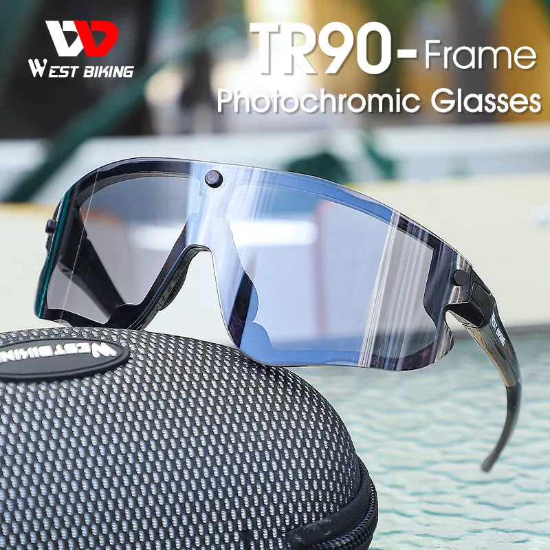 TR90 Photochromic Cycling Glasses Magnetic UV400 Protection Sunglasses Road MTB Bike Goggles Bicycle Riding Eyewear