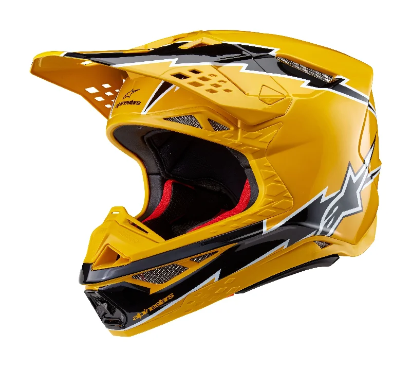 ALPINESTARS 2025 SUPERTECH M10 AMPRESS HELMET - BLACK/YELLOW GLOSSY