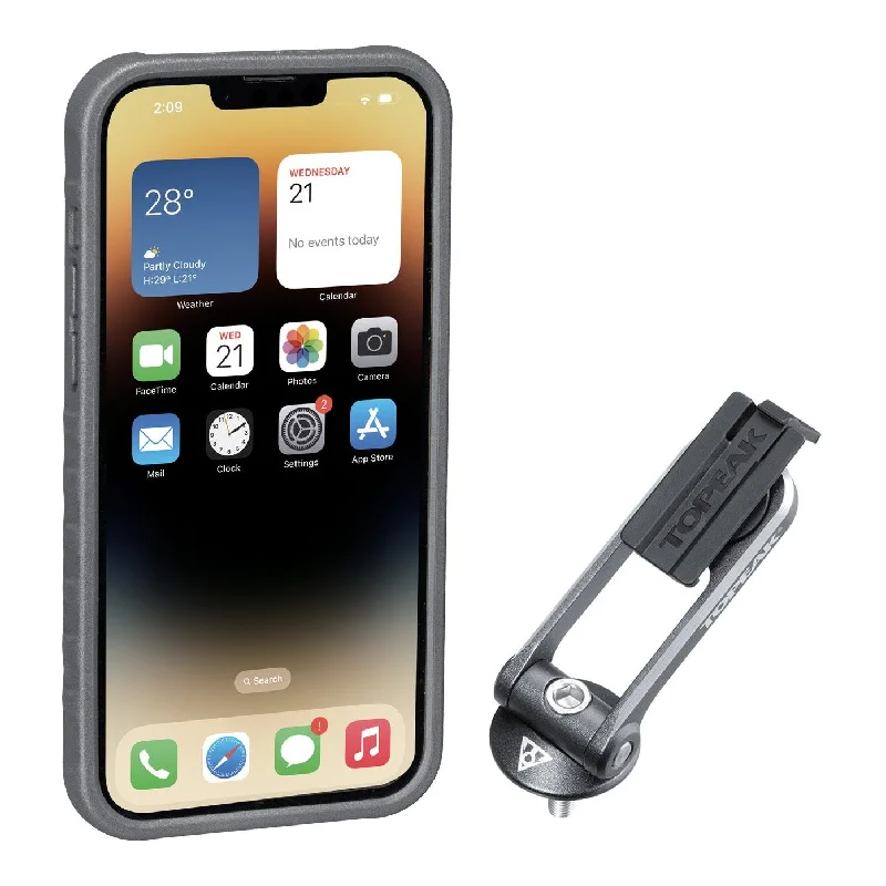 Custodia Topeak RideCase per iPhone 14 Plus nera/grigia con supporto