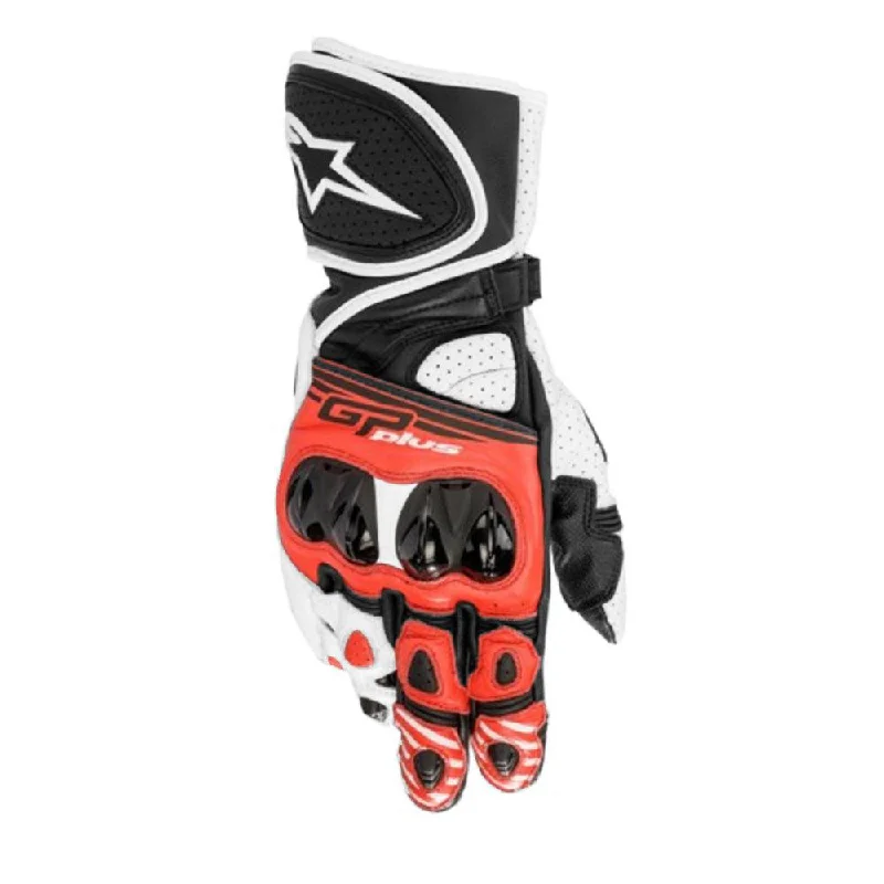 ALPINESTARS GP PLUS R V2 GLOVES - BLACK/WHITE/RED