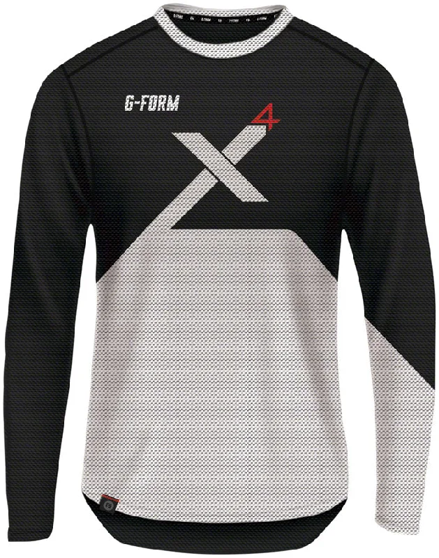 G-Form Pro-X4 Long Sleeve Bike Jersey - Black/White Medium