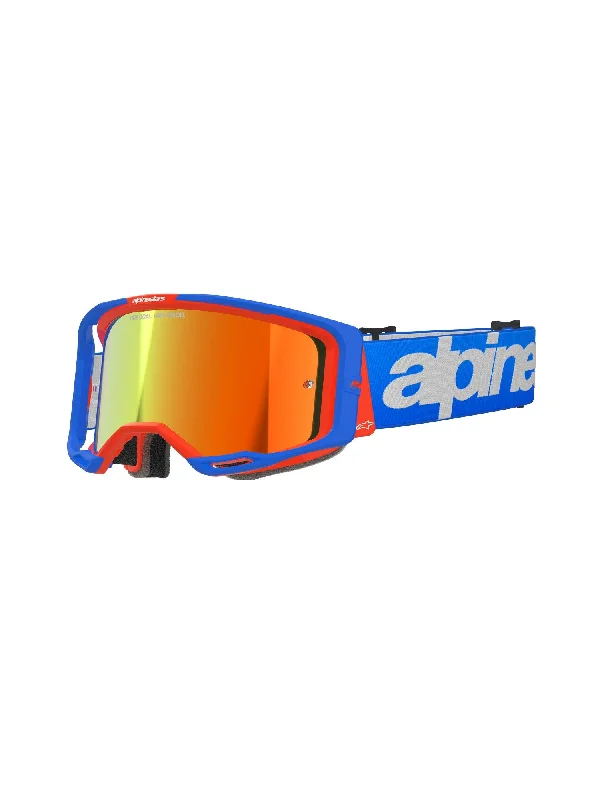 ALPINESTARS VISION 8 WOODMARK GOGGLES - BLUE ORANGE MIRROR RED