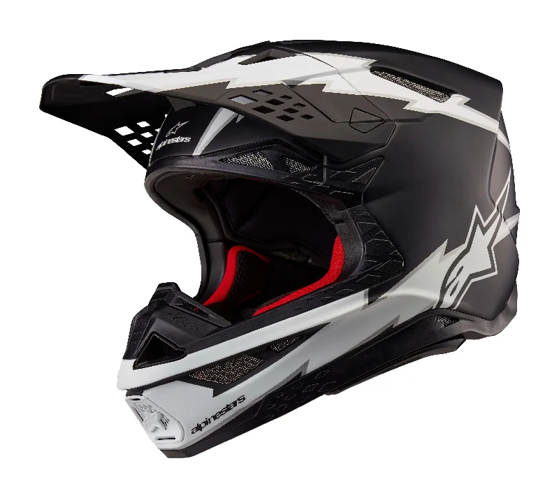 ALPINESTARS 2025  SUPERTECH M10 AMPRESS HELMET - BLACK/WHITE MATTE