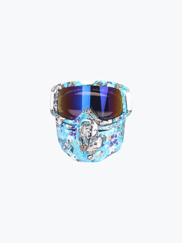 BSDDP Goggles With Mask Skull Blue