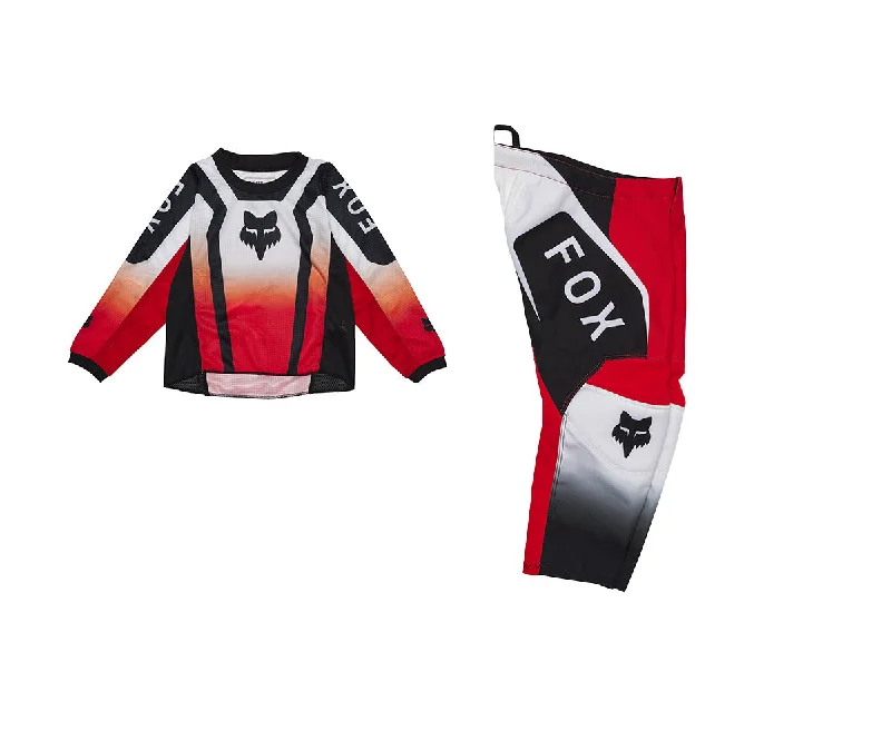 FOX 2025 KIDS 180 LEAN GEAR SET - FLO RED