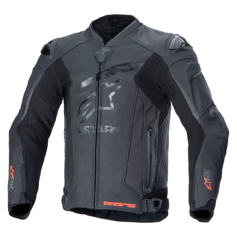 ALPINESTARS GP PLUS R V4 RIDEKNIT LEATHER JACKET - BLACK