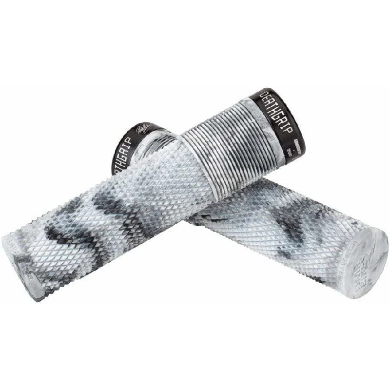 DeathGrip Flangeless Grips - Thick Lock-On Snow Camo