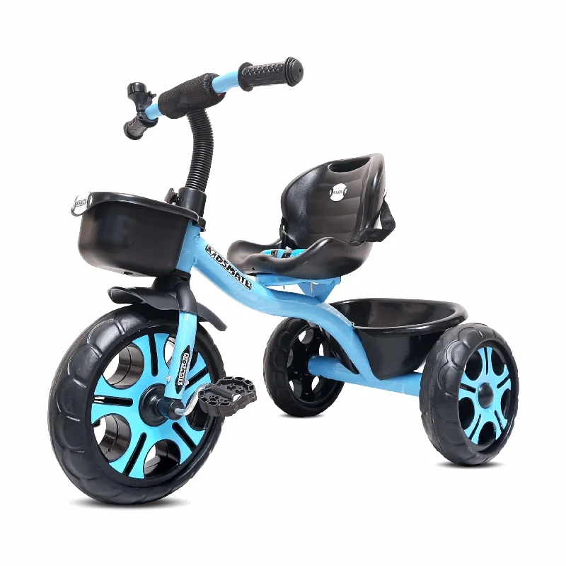 Kidsmate Ninja Plug N Play Durable Kids/Baby Tricycle | Storage Basket | Cushion Seat