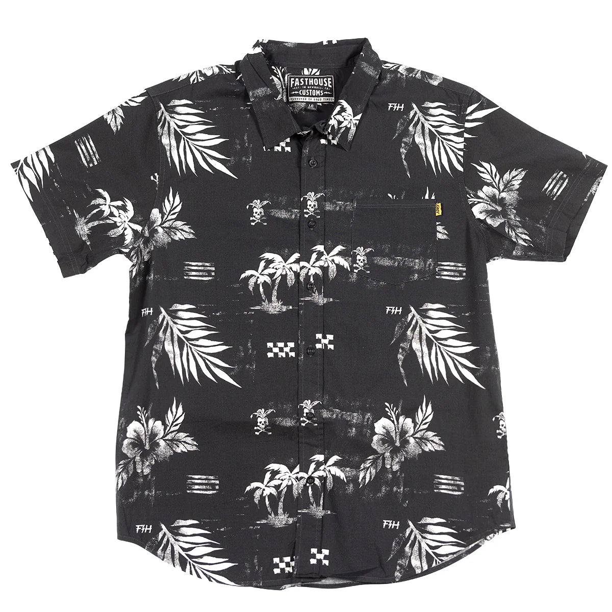 Fasthouse Alani Short Sleeve Button Up Shirt - Black