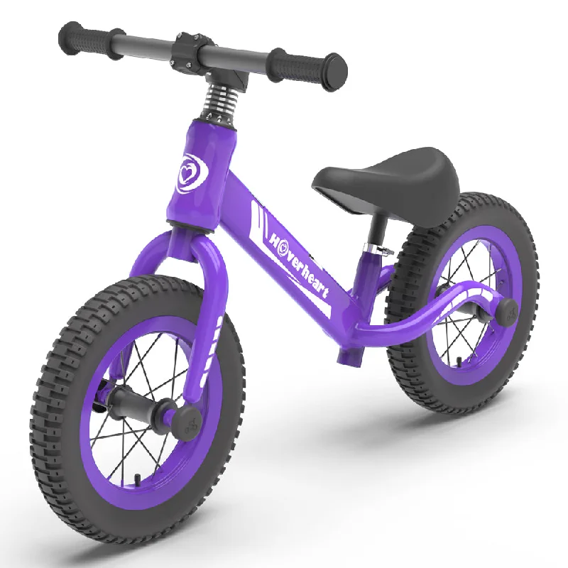 HOVER HEART Lightweight Kid's Balance Bike, 12'' Sports Balance Bike for Toddlers 18~48 Months, 2~4 Years Old with Adjustable seat and Absorbing Pneumatic Tire (Purple)