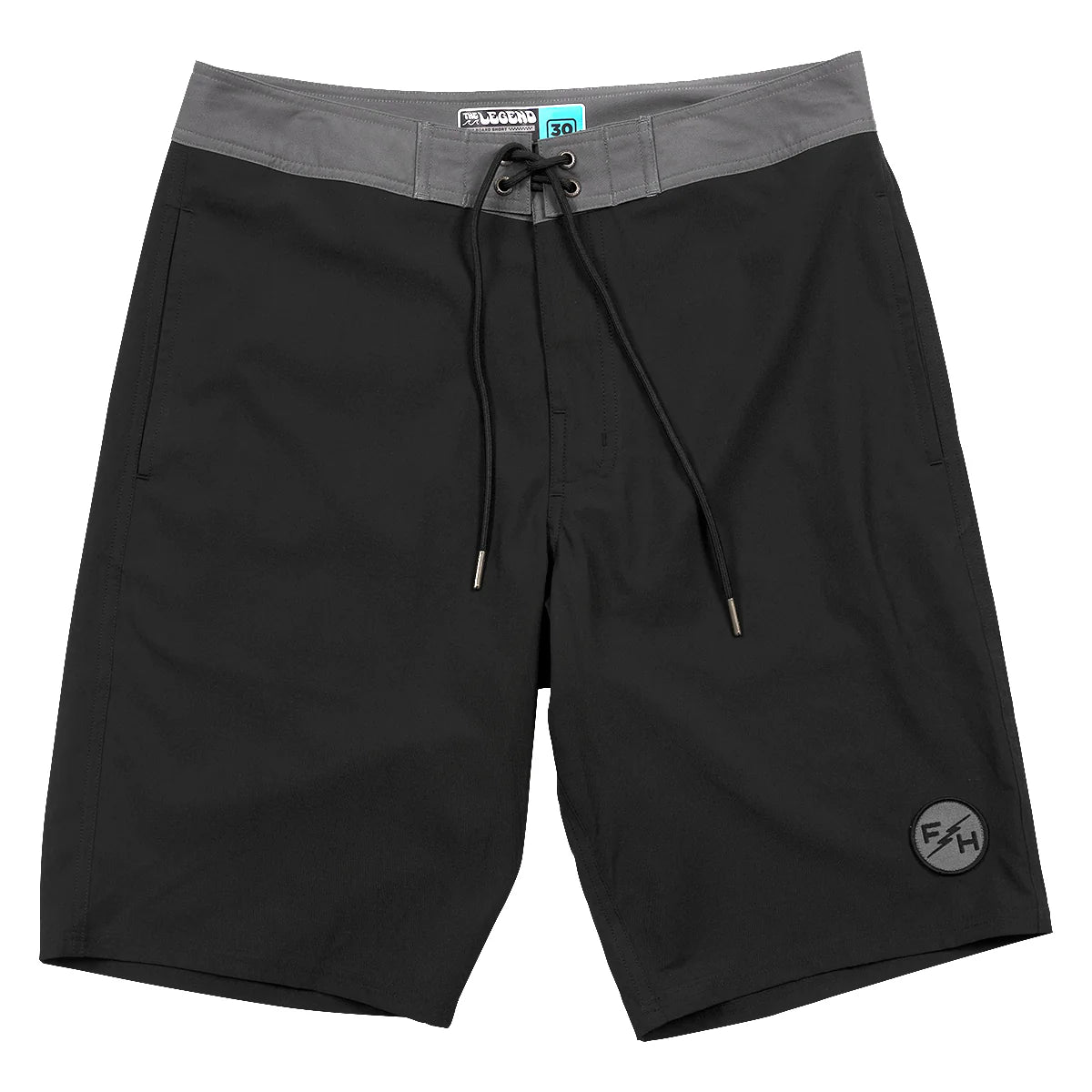 Fasthouse Legend 21" 3 Pocket Solid Boardshort - Black