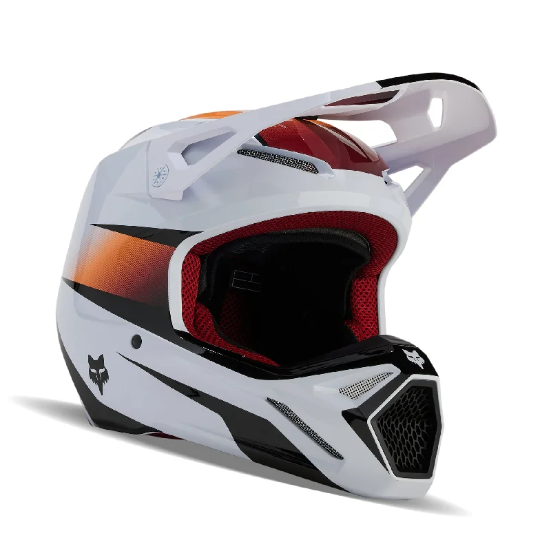 FOX 2024 V1 FLORA HELMET - WHITE/BLACK