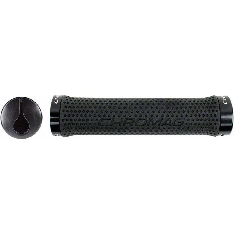 Basis Bike Handlebar Grips - Black, Lock-On