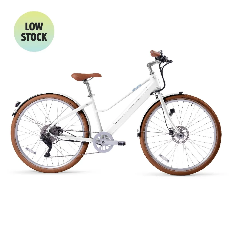 NEW! Bluejay Premiere Lite - Modern White Electric Bike