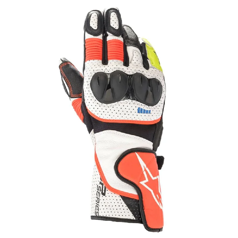 ALPINESTARS SP2 V3 GLOVES - WHITE/BLACK/YELLOW/RED