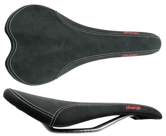 Charge Bikes Spoon Saddle CrMo - Black/Red Logo