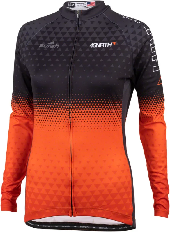 45NRTH Last Light Thermal Long Sleeve Jersey - Womens Orange/Black Medium