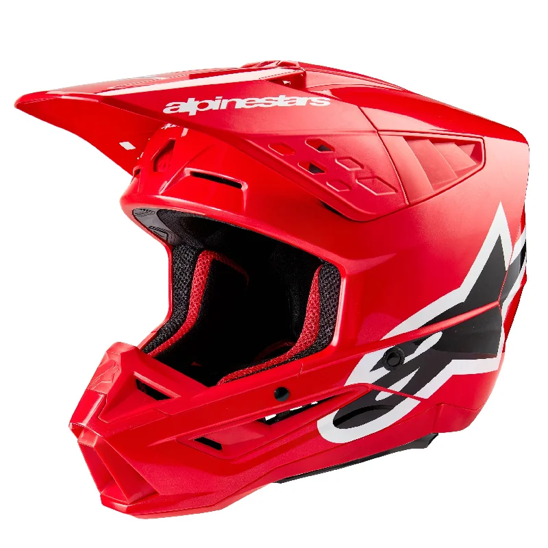 ALPINESTARS 2025 SUPERTECH M5 CORP HELMET - BRIGHT RED GLOSSY