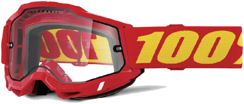 100% Accuri 2 Enduro MTB Goggles - Red/Clear