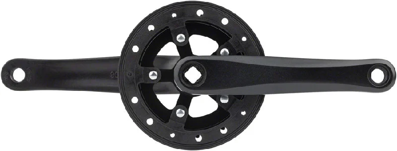 Samox OEM Crankset - 170mm  28t Square Taper JIS Spindle Interface Riveted Chain Guard BLK