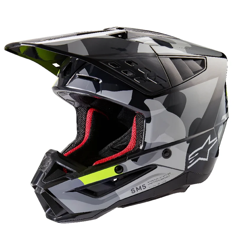 ALPINESTARS 2025 SUPERTECH M5 ROVER 2 HELMET - DARK GREY/YELLOW FLUO GLOSSY