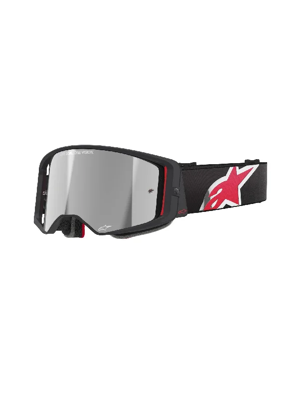 ALPINESTARS SUPERTECH CORP GOGGLES - BLACK RED MIRROR SILVER