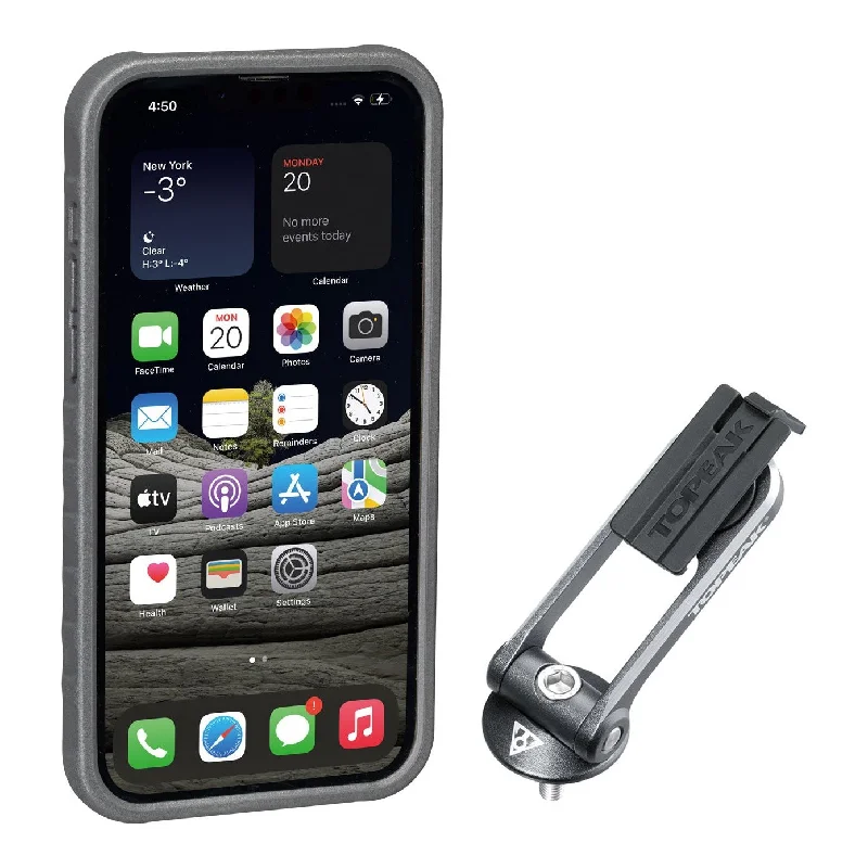 Custodia Topeak RideCase per iPhone 13 Pro Max nera/grigia con supporto