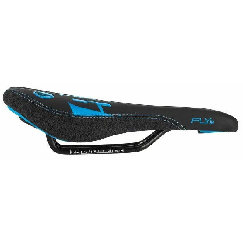 Fly Jr Saddle Steel Rails - Blk/Cyan