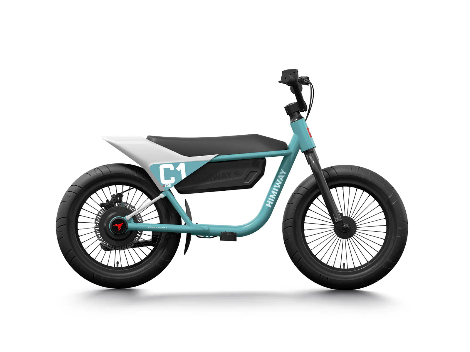 HIMIWAY C1 Kids E-Bike 350 w Step Over Ebike 16x3 Fat Electric Mini Fat Tire eBike