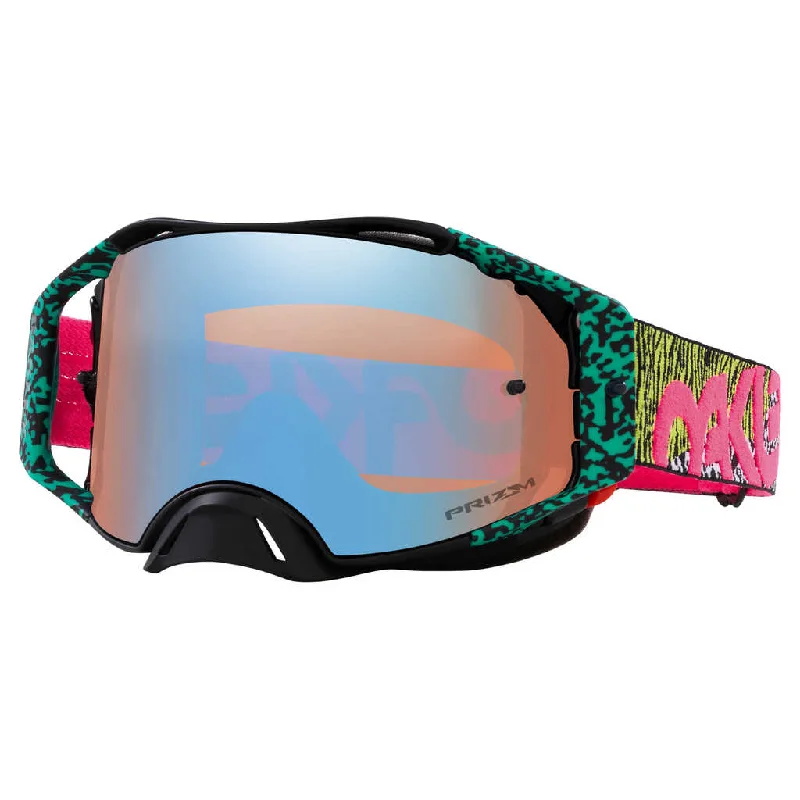 OAKLEY AIRBRAKE BENGAL VENOM GOGGLES - PRIZM MX SAPPHIRE LENS