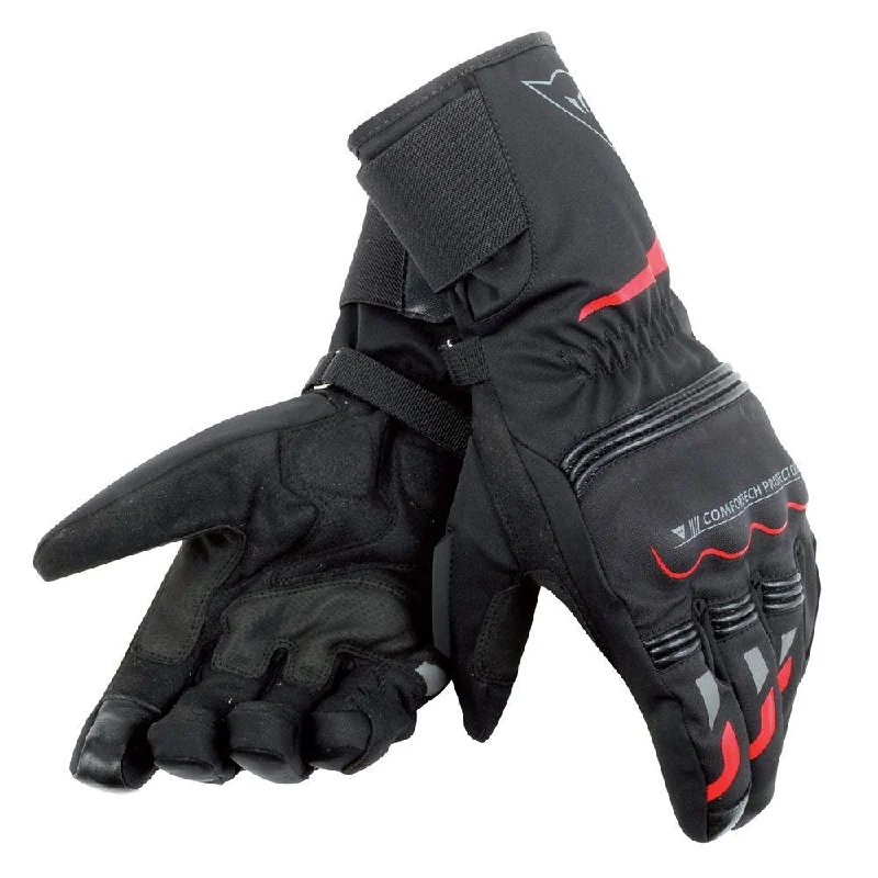 DAINESE TEMPEST UNISEX D-DRY® LONG GLOVES - BLACK/RED