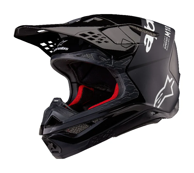 ALPINESTARS 2025 SUPERTECH M10 FLOOD HELMET - BLACK/DARK GREY MATT & GLOSSY