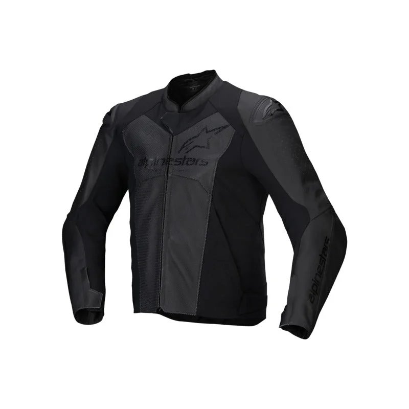 ALPINESTARS FASTER V3 AIRFLOW LEATHER JACKET - BLACK/BLACK