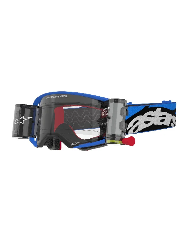 ALPINESTARS SUPERTECH STREAM GOGGLES - BLUE CLEAR ROLL-OFF