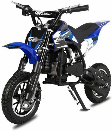 Kids Mini 50CC Gas Dirt Bike, DB1 Model 2 Stroke Ride on Bike with Off-Road Tire, Shocks, Pull Start, Oil Mixed Required, Support Up to 165lbs